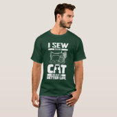 T-shirt Chat garçon couture (Devant entier)