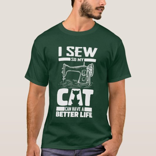 T-shirt Chat garçon couture (Devant)