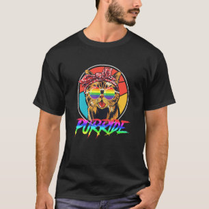 T-shirt Chat Gay Pride Lunettes de soleil arc-en-ciel Lgbt
