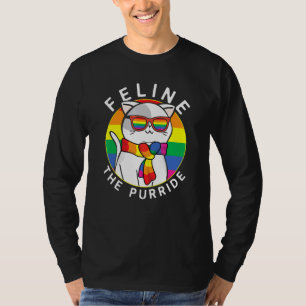 T-shirt Chat gay pride Rainbow Lunettes de soleil Feline L