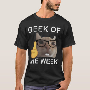 T-shirt Chat Geek de la semaine & Chat MEME DRÔLE Chat VIN