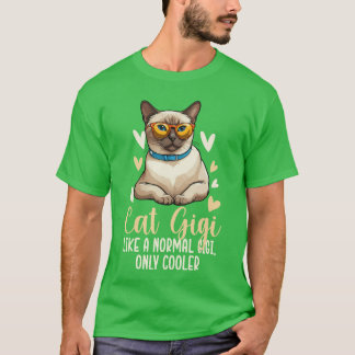 T-shirt Chat Gigi Drôle Amateur de Chat Gigi Chat Gigi Gra