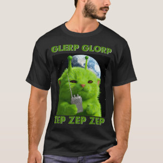 T-shirt Chat Gnarp Mème Drôle de Chat Alien Mème Brainrot