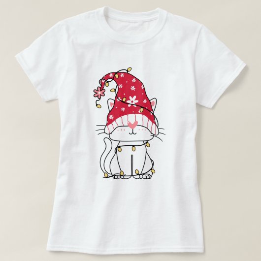 T-shirt chat Gnome mignonne (Design devant)
