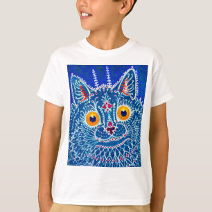 T-shirt Chat gothique bleu