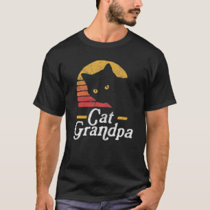 T-shirt Chat Grand-père Vintage Style Chat Rétro Distr