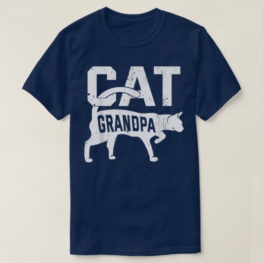 T-shirt Chat Grandpa Kitten Propriétaire de l'animal Meow (Design devant)