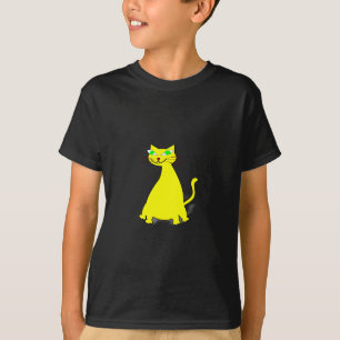 T-shirt Chat gras jaune
