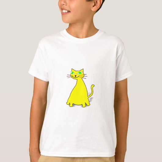 T-shirt Chat gras jaune (Devant)
