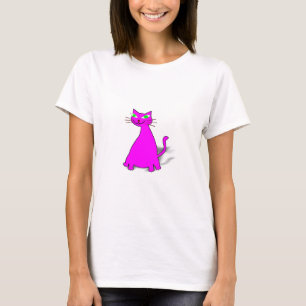 T-shirt Chat gras rose