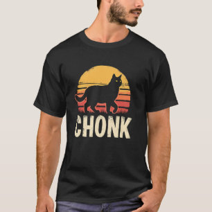 T-shirt Chat Grassouillet Chonks Crépuscule Vintage