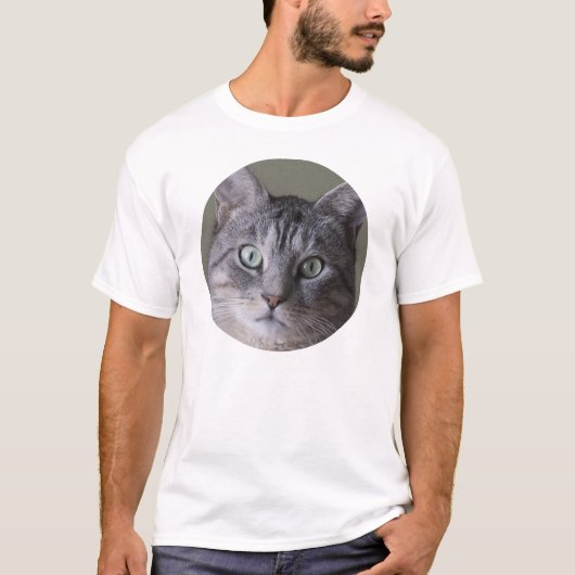 T-shirt chat gris (Devant)