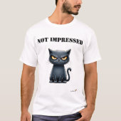 T-Shirt Chat Grumpy Drôle Pas Impressionné (Devant)