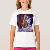 T-shirt Chat guerrier avec lasers de l'oeil (Devant)