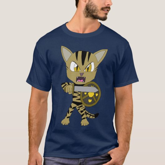 T-shirt Chat guerrier Chibi (Devant)