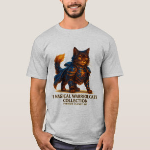 T-Shirt Chat Guerrier Majestueux – Armure Royale F