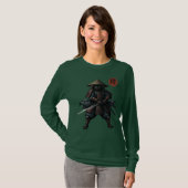 T-shirt Chat Guerrier Samouraï (Devant entier)