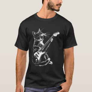T-shirt Chat Guitariste Guitare - British Shorthair Papa M
