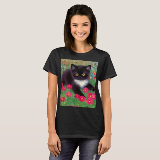 T-shirt Chat Gustav Klimt Tuxedo (Devant entier)