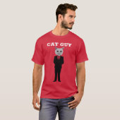 T-SHIRT CHAT GUY (CHAT PORTANT UN CHAMP D'AFFAIRES) T-SHIR (Devant entier)