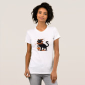 T-shirt Chat Halloween Funny Saison Éffrayante Chat Witch  (Devant entier)