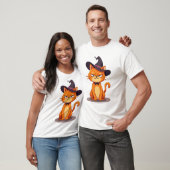 T-Shirt Chat Halloween Kitty Citrouille de Jack Ch (Unisexe)