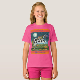 T-shirt CHAT HALLOWEEN PONY ET BAT CHAT Imaginaire Cheval