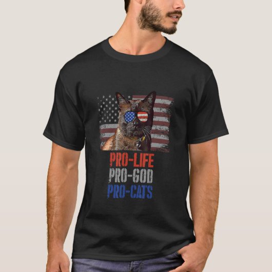 T-shirt Chat Havana Brown Pro Vie Pro Dieu Pro Chats Améri (Devant)