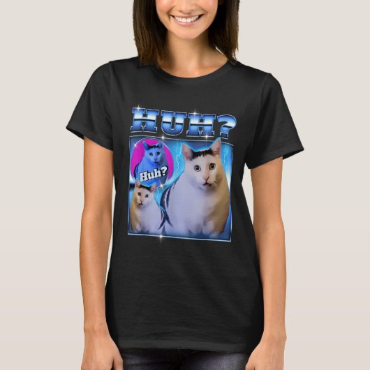 T-shirt Chat hein Chat drôle Mème Chat bizarre Bootleg (Devant)