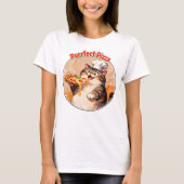 T-shirt Chat heureux chef avec pizza (Devant)