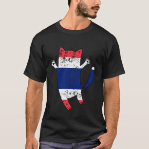 T-shirt Chat heureux drapeau Thaïlande