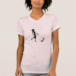 T-shirt Chat heureux marchant sur une laisse