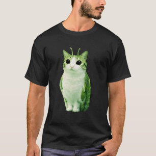 T-shirt Chat Hibou Drôle Alien Chat Maudit Internet Tendan