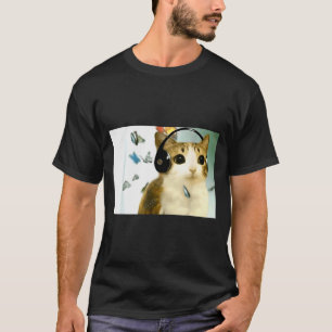 T-shirt Chat Hibou Drôle Maudit Internet Tendance Meme Drô