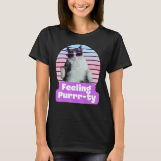 T-shirt Chat Hilarious Mème Kitty Feline Sentiment Purr t