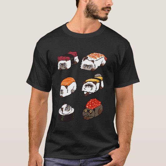 T-shirt Chat himalayen Sushi (Devant)