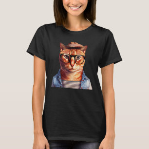 T-shirt Chat Hipster