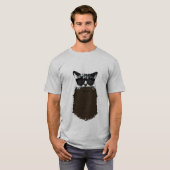 T-SHIRT CHAT HIPSTER BEACH (Devant entier)