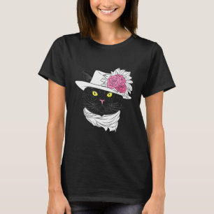 T-shirt Chat Hipster Portant un chien Geek Scarf Goofy