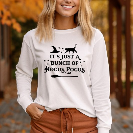 T-shirt Chat Hocus Pocus manches longues femmes Halloween