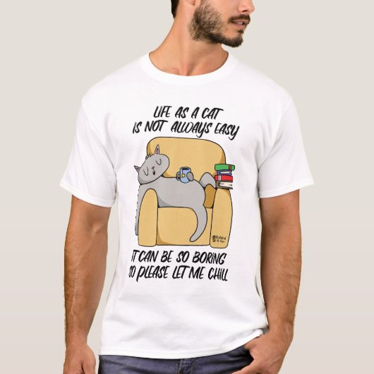 T-shirt Chat Homme blanc (Devant)