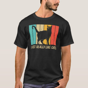 T-shirt Chat Homme Femme Chat Noir Chat Personne Chats