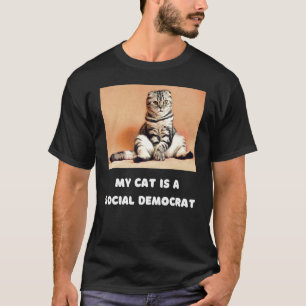 T-shirt Chat humour politique social-démocrate spirituel