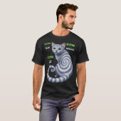 T-shirt Chat hypnotique Bleu Russe (Devant entier)