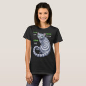 T-shirt Chat hypnotique Bleu Russe (Devant entier)