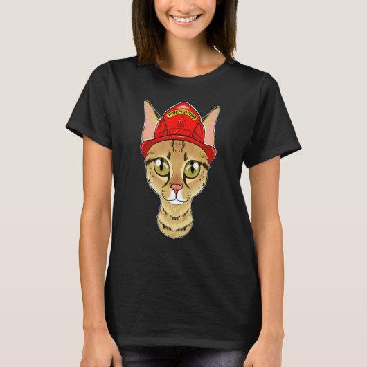 T-shirt Chat I pompier Chat I pompier Savannah Chat (Devant)