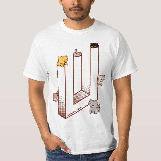 T-shirt chat - Illusion Optique Trident Impossible (Devant)