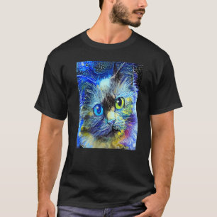 T-shirt CHAT IMPRESSIONISTE Chaton Minou Je Suis Un Chat M