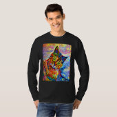 T-shirt CHAT IMPRESSIONNISTE Chat Chaton Maman Papa Chat (Devant entier)