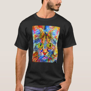 T-shirt CHAT IMPRESSIONNISTE Chaton Minou Je Suis Un Chat